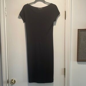 Les Copains Elegant Vintage Slinky Sleek MIDI Black Dress
